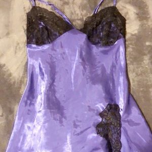 Satin and lace slip